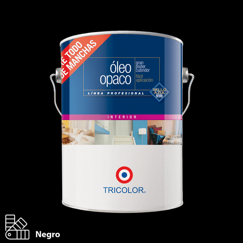 Óleo Opaco Negro Galón Tricolor