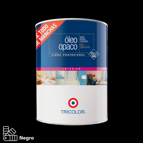 Óleo Opaco Negro Litro Tricolor