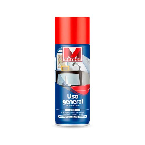 Esmalte en Spray Rojo Vivo Uso General 350 ml Marson