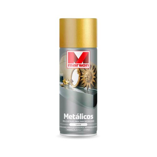 Esmalte en Spray Metálico Dorado 350 ml Marson
