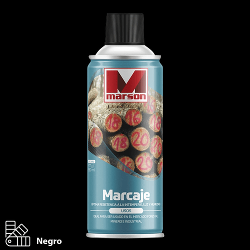 Spray Pintura de Marcaje Negro 350 ml Marson