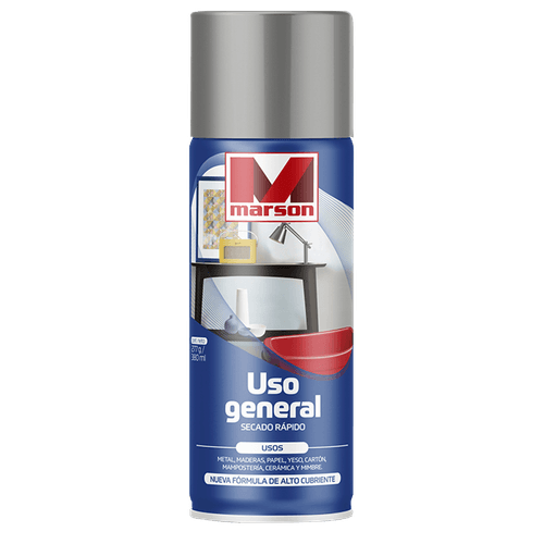 Esmalte en Spray Gris Uso General 350 ml Marson