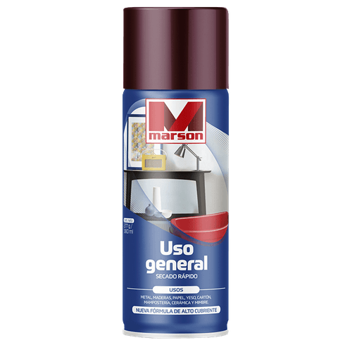Esmalte en Spray Burdeo Uso General 350 ml Marson