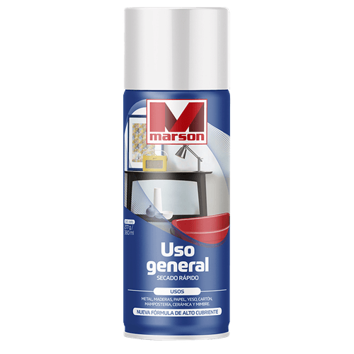 Esmalte en Spray Blanco Opaco Uso General 350 ml Marson