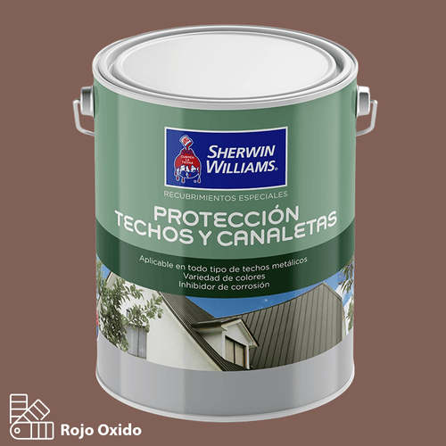 Protector Techos y Canaletas Rojo Óxido Galón Sherwin Williams
