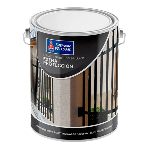 Esmalte Sintético Brillante Extra Protección Blanco Galón Sherwin Williams