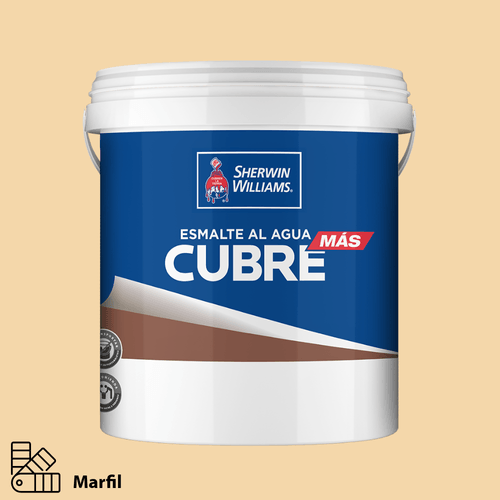 Esmalte al Agua Cubre Más Marfil Galón Sherwin Williams