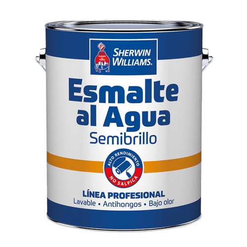 Esmalte al Agua Semibrillo  Linea Profesional Blanco Galón Sherwin Williams