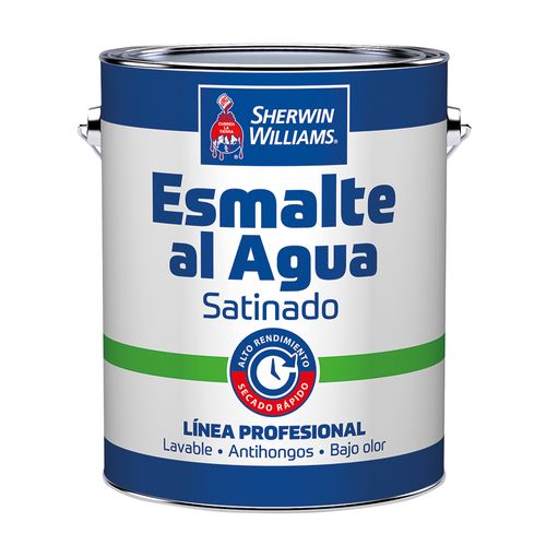 Esmalte al Agua Blanco Satinado Galón Sherwin Williams