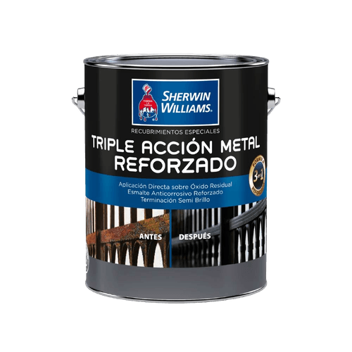 Esmalte Anticorrosivo Triple Acción Metal Reforzado Blanco Galón Sherwin Williams