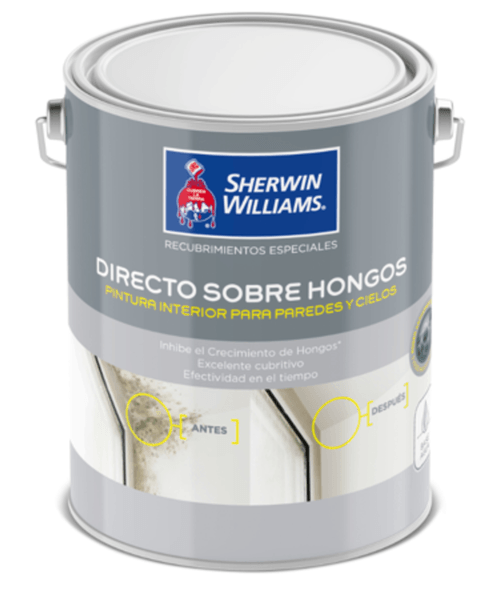 Esmalte al Agua Directo Sobre Hongos Blanco Galón Sherwin Williams