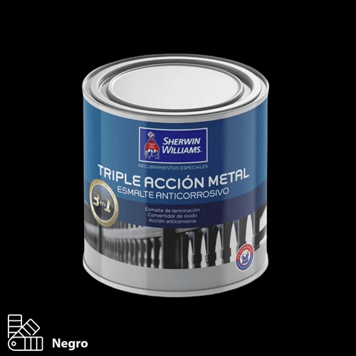 Esmalte Anticorrosivo Triple Acción Negro Litro Sherwin Williams