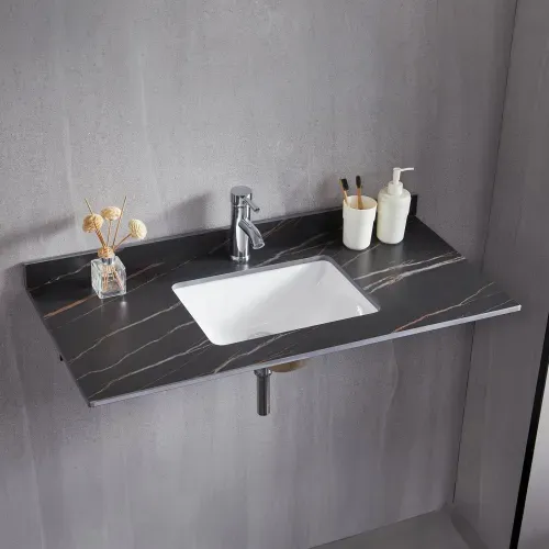 Cubierta Lavatorio 60 cm Olivia Negro Klipen