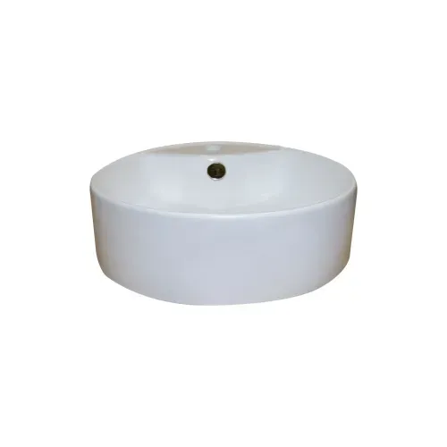 Lavamanos Beta con Rebalse Sobre Cubierta Redondo Blanco Klipen