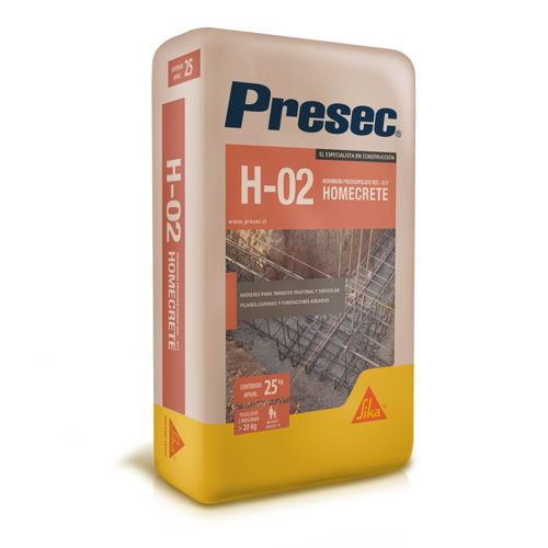 Presec H02 Hormigón Homecrete Saco 25 kg Presec