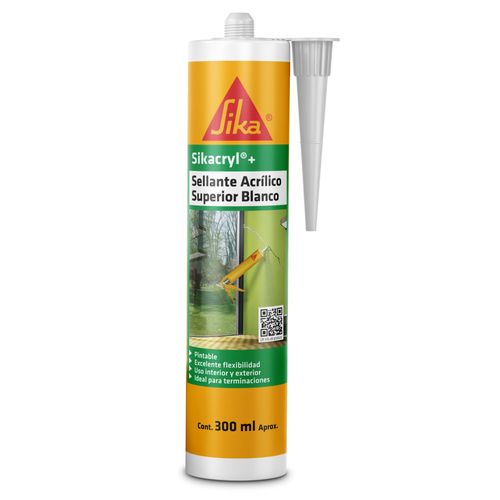 Sellador Acrílico Pintable Sikacryl Blanco 300 ml Sika