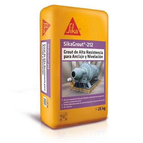 Grout para Anclaje y Nivelación SikaGrout-212 Saco 25 Kg Sika