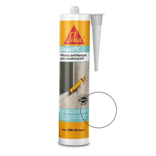 Sellante de Silicona Neutra SikaSil-C Transparente 280 ml Sika