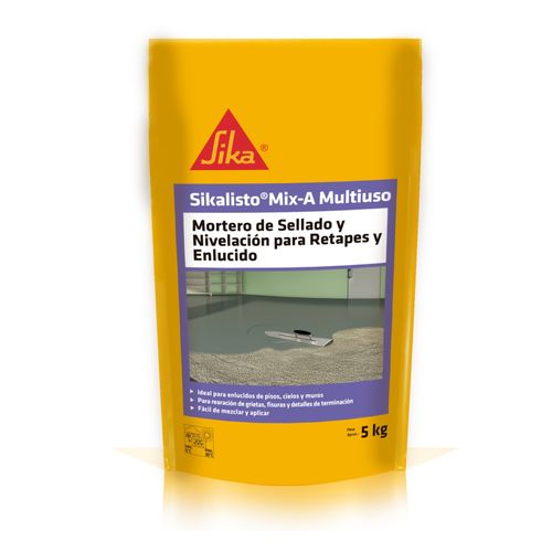 Mortero de Sellado y Nivelación SikaListo Mix-A Multiuso Saco 5 kg Sika
