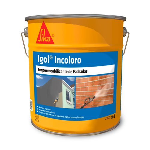 Impermeabilizante de Fachadas Igol Incoloro Tineta 16 L Sika