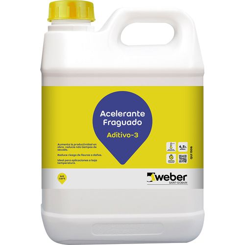 Aditivo-3 Acelerante de Fraguado Bidón 4.5 L Weber
