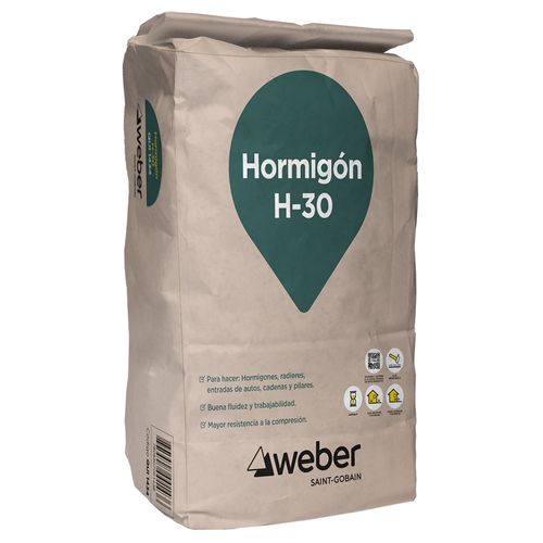 Hormigón Preparado Alta Resistencia H-30 Saco 25 Kg Weber
