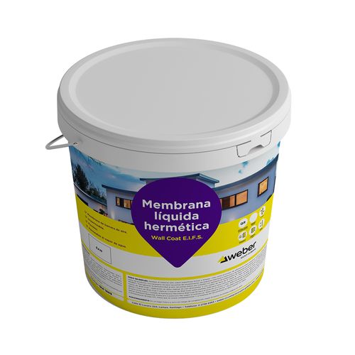 Membrana Líquida Hermética Wall Coat EIFS Tineta 21 Kg Weber