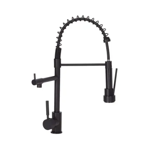 Monomando Lavaplatos Extraíble 360º Bangor Negro Mate PMB