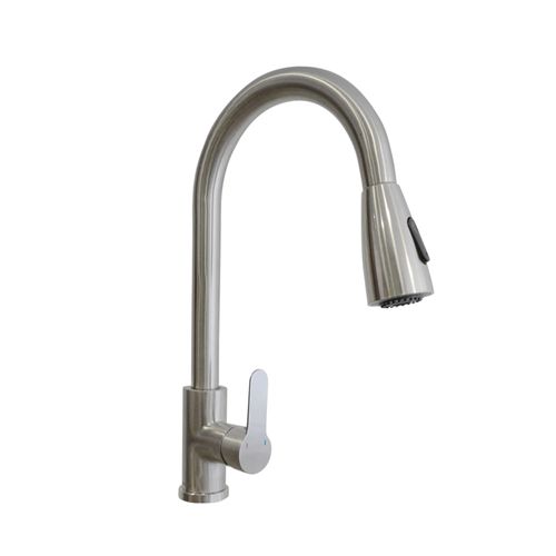 Monomando Lavaplatos Extraíble Veletri Inox Satinado Stretto