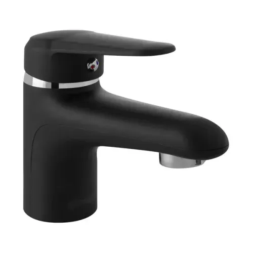 Monomando Lavamanos Pádova Negro Mate Stretto