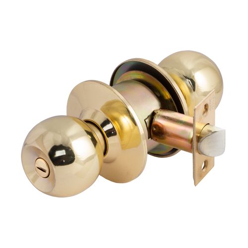 Cerradura Cilíndrica Sfera Baño-Dormitorio Bronce Poli