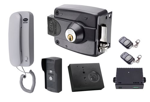Kit Cerradura Eléctrica Portero y Control Remoto Poli