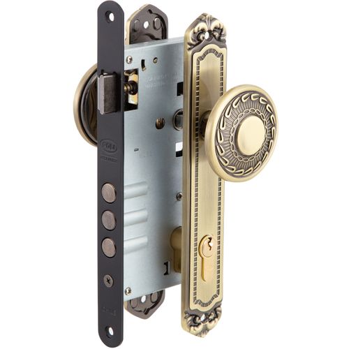 Cerradura Embutida Barroca B60 Pomo Acceso Poli