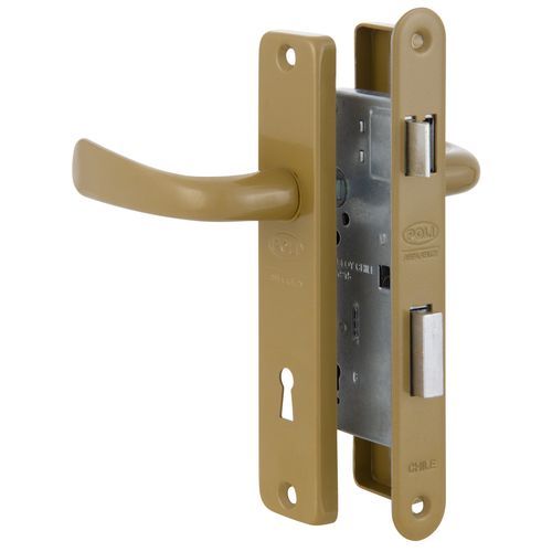 Cerradura Embutida Clásica B40 Dormitorio Bronce Poli