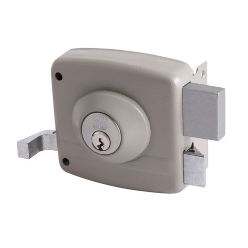 Cerradura Sobreponer Tradicional 1974 Cerrojo Macizo + Tirador Exterior Poli