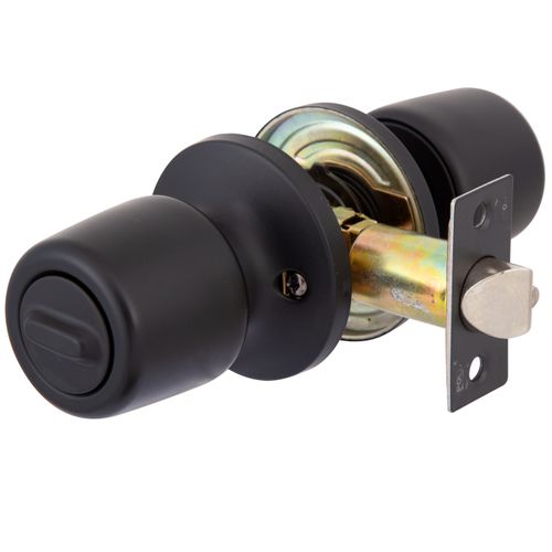 Cerradura Tubular 8000 Baño-Dormitorio Negra Poli