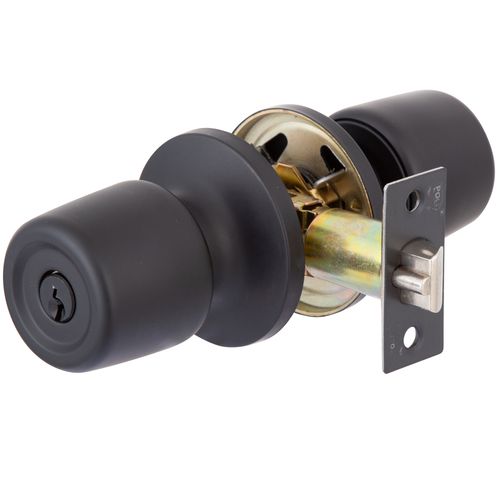 Cerradura Tubular 8000 Oficina-Dormitorio Negro Poli