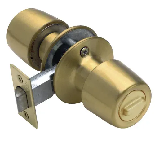 Cerradura Tubular Pomo Urbano Baño-Dormitorio Bronce Poli