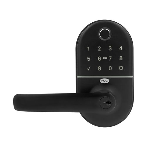 Cerradura Digital Smart 1200 Negro Huella-Tarjeta-Código Poli