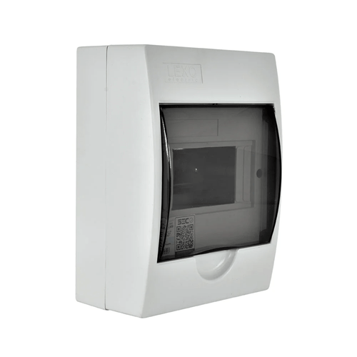 Tablero Sobrepuesto 6 Módulos Tapa Color Humo IP41 Libre de Halógeno Lexo