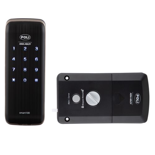 Cerrojo Digital Sobreponer Smart 100 Negro Poli
