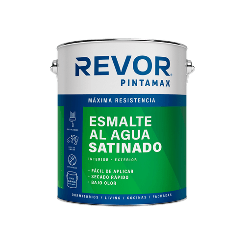 Esmalte Agua Satinado PINTAMAX Base C Galón Revor