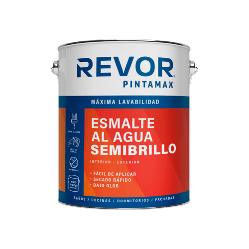 Esmalte Agua Semi Brillo PINTAMAX Base A Galón Revor