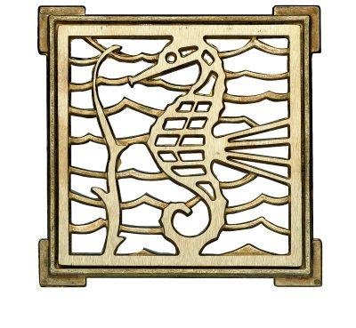 Rejilla de Pileta Cuadrada 6″ Bronce Poli