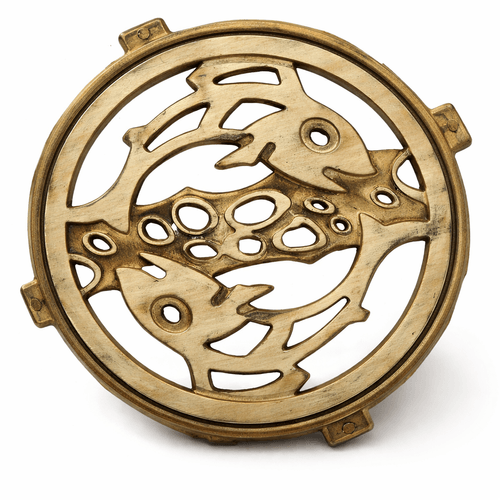 Rejilla de Pileta Redonda 6″ Bronce Poli