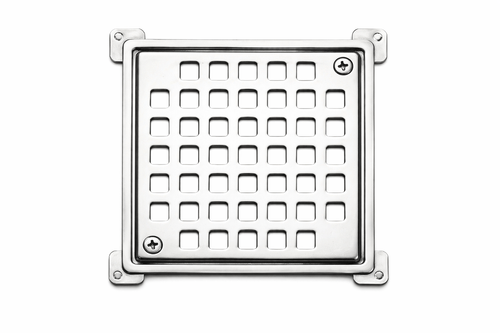 Rejilla de Pileta Cuadrada 4″ Cromada Poli