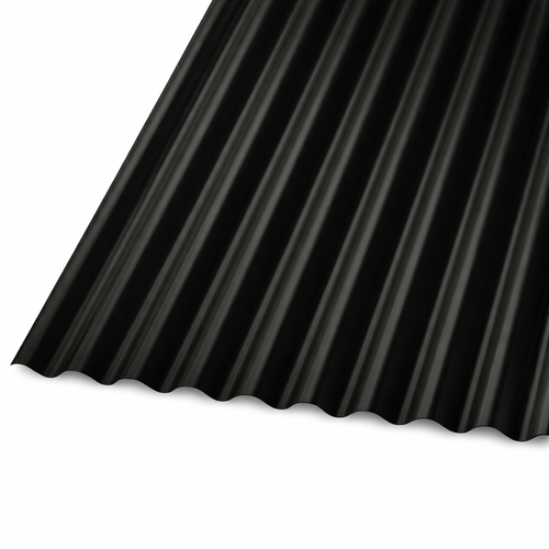 Plancha Zinc-Alum Acanalada Negro 0,35 mm x 851 mm x 2,5 m