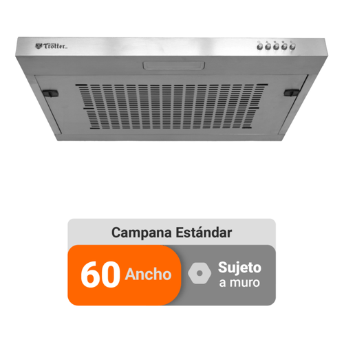 Campana AT-MD Essential 601 N21 Inoxidable con Filtro Trotter