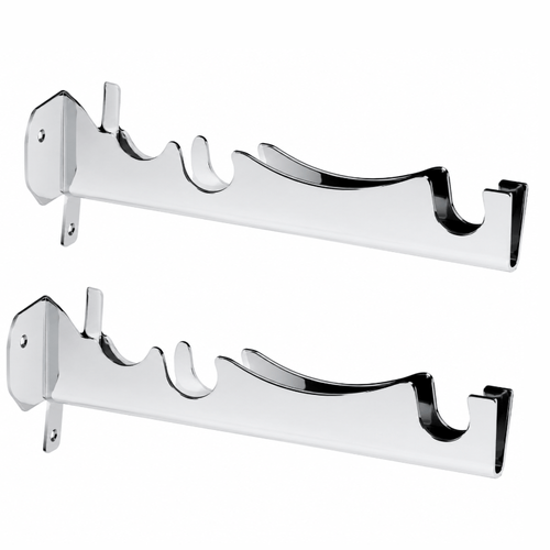 Juego Soporte Cromado Doble 12 mm Metalhsa