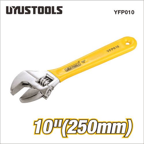 Llave Francesa 10" Mango Plástico Amarillo Uyustools